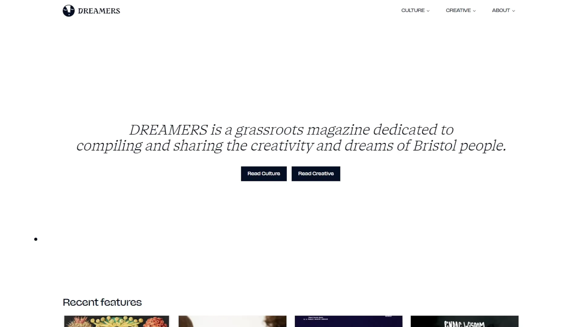Dreamers Zine website