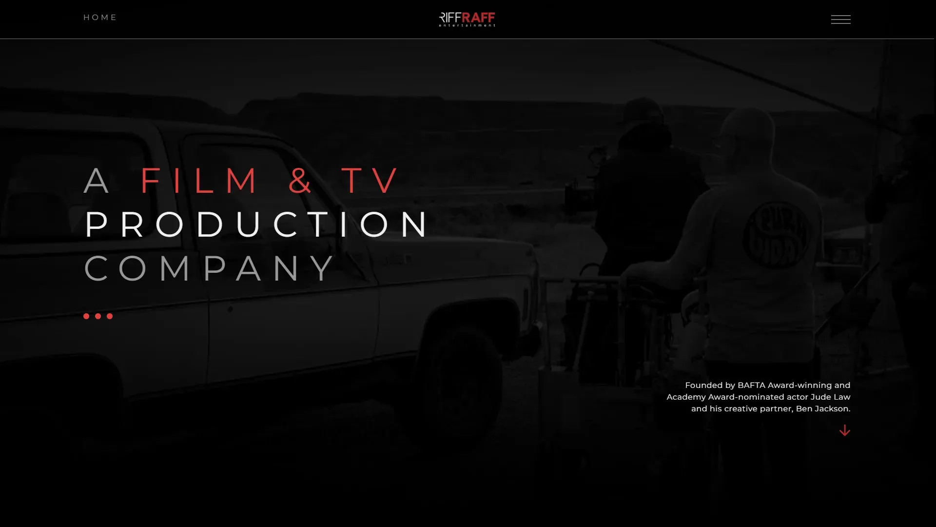 Riff Raff Entertainment website preview